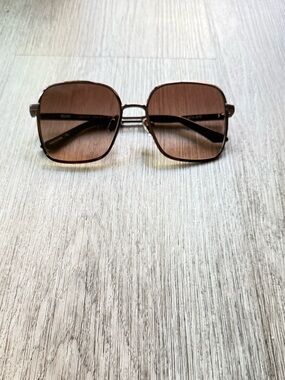 quay australia 5th ave brown oversized square glam retro sunglasses eyewear NEW